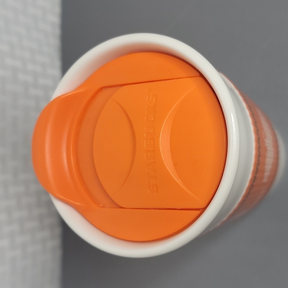 Starbucks Team PSL ceramic travel mug with lid 10 Oz great condition - Picture 2 of 7